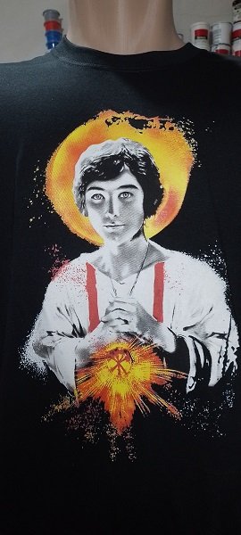 Camiseta 100% algodão malha penteada realizada em serigrafia Silkscreen camiseta personalizada