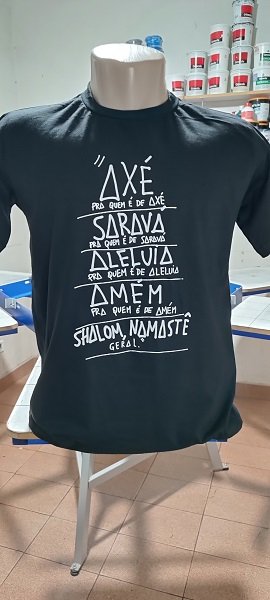 Camiseta 100% algodão malha penteada realizada em serigrafia Silkscreen camiseta personalizada